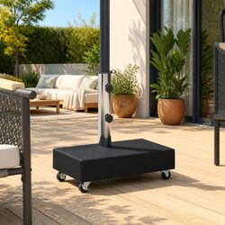 Compact and Durable Black Granite Umbrella Stand