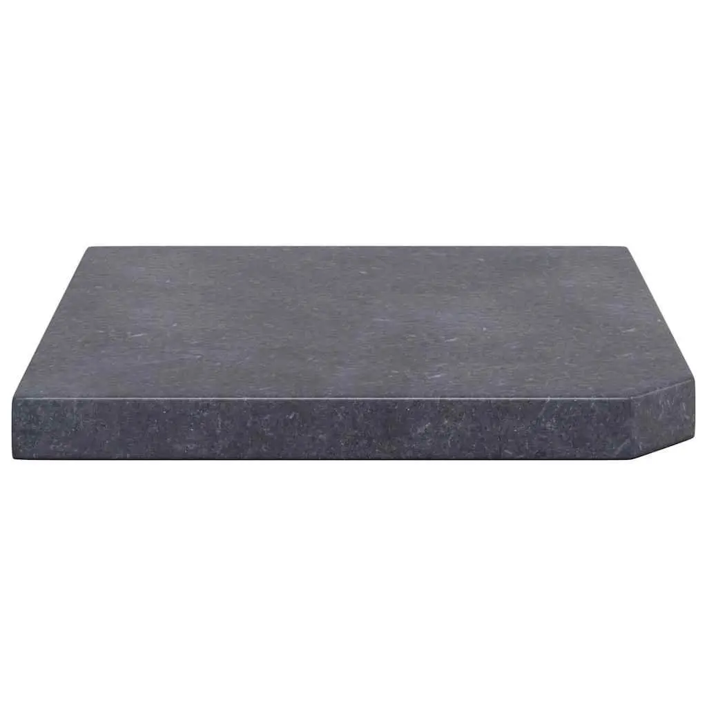 Square Black Granite Umbrella Base Stand 25kg Heavy Duty Weight for Parasol Stability