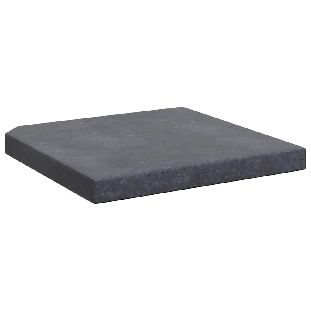 Square Black Granite Umbrella Base Stand 25kg Heavy Duty Weight for Parasol Stability