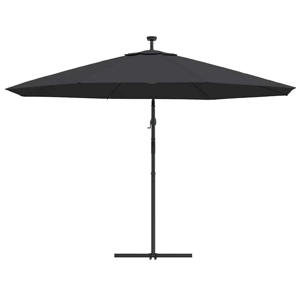 Cantilever Garden Parasol with Solar LED Lights 350cm Outdoor Hanging Umbrella