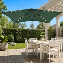 Your Friendly 2x3m Green Garden Parasol with LED Lights