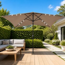 Garden Parasol with LED Lighting