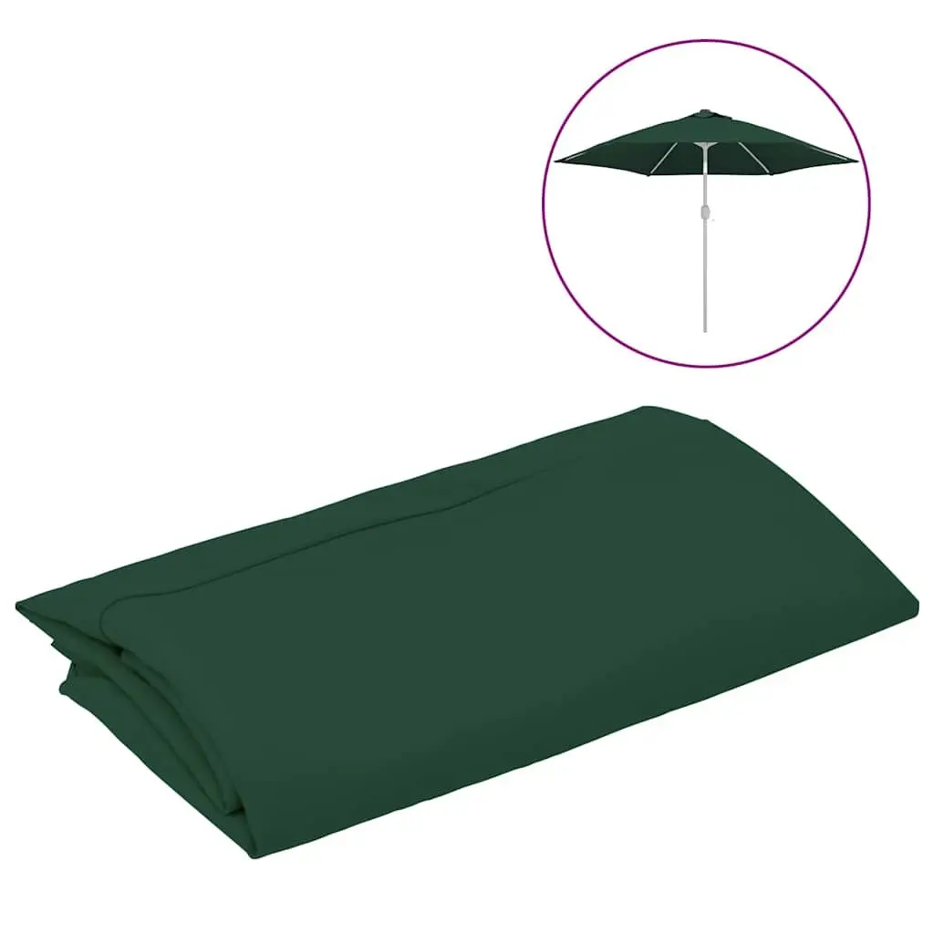 Replacement Fabric for Outdoor Parasol Green 300cm UV Protective Shade Cover Durable Polyester