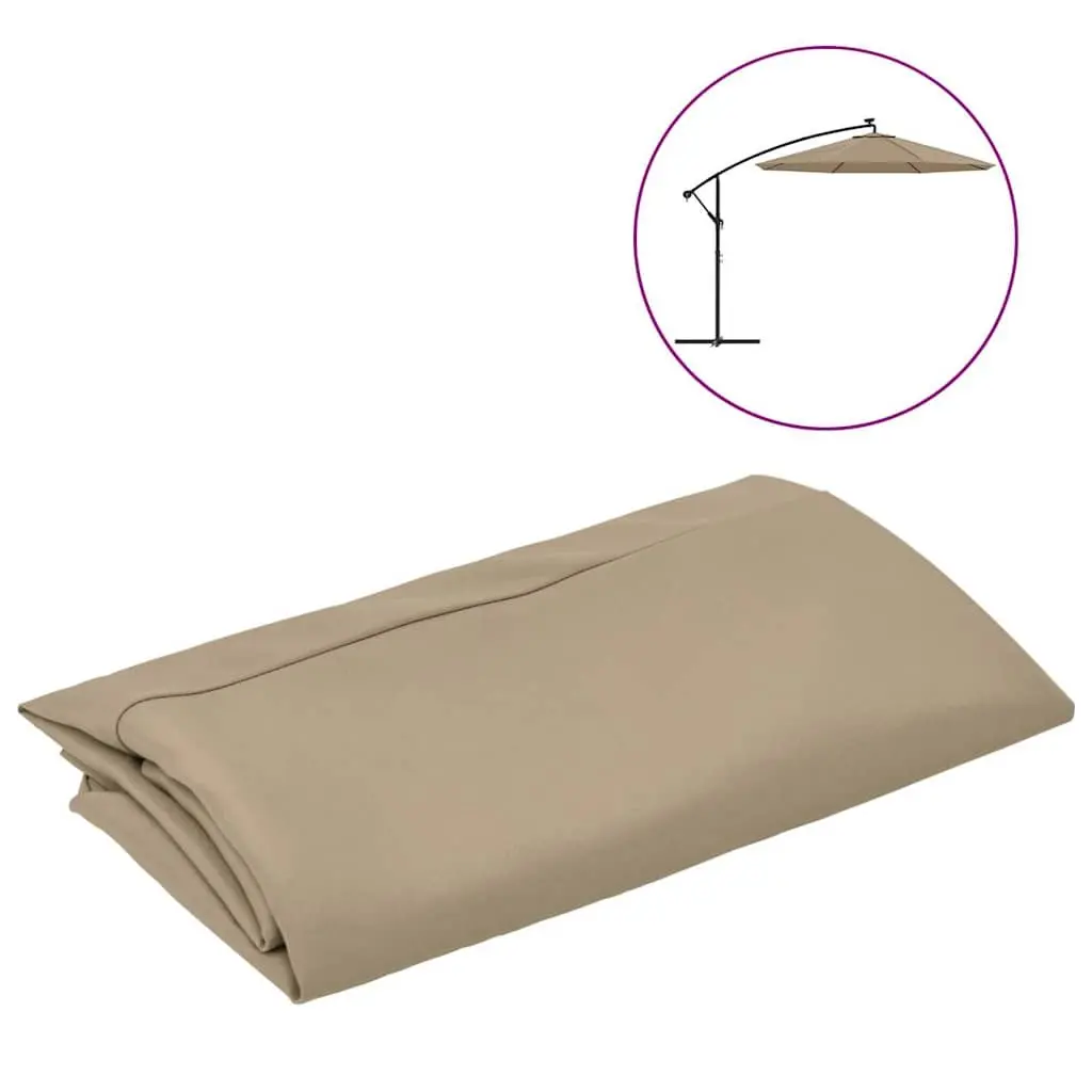 Replacement Fabric Taupe 350 cm UV Protective Polyester for Cantilever Umbrella