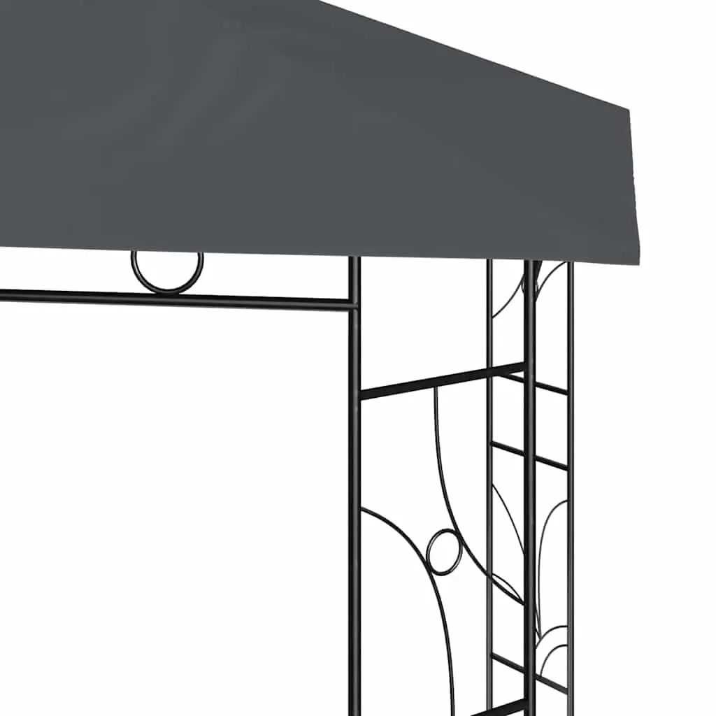 Gazebo Anthracite 3x3x2.7m Outdoor Canopy Steel Frame Shelter