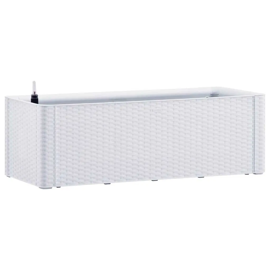 Raised Garden Bed White Self Watering System with Level Indicator Outdoor