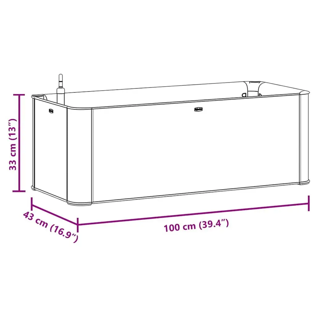 Raised Garden Bed White Self Watering System with Level Indicator Outdoor