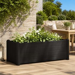 Compact and Reliable Anthracite Garden Bed Planter