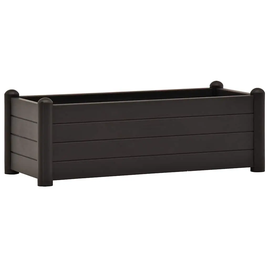 Raised Garden Bed Planter Anthracite 100x43x35cm Deep Wide Construction UV Weather Frost Resistant