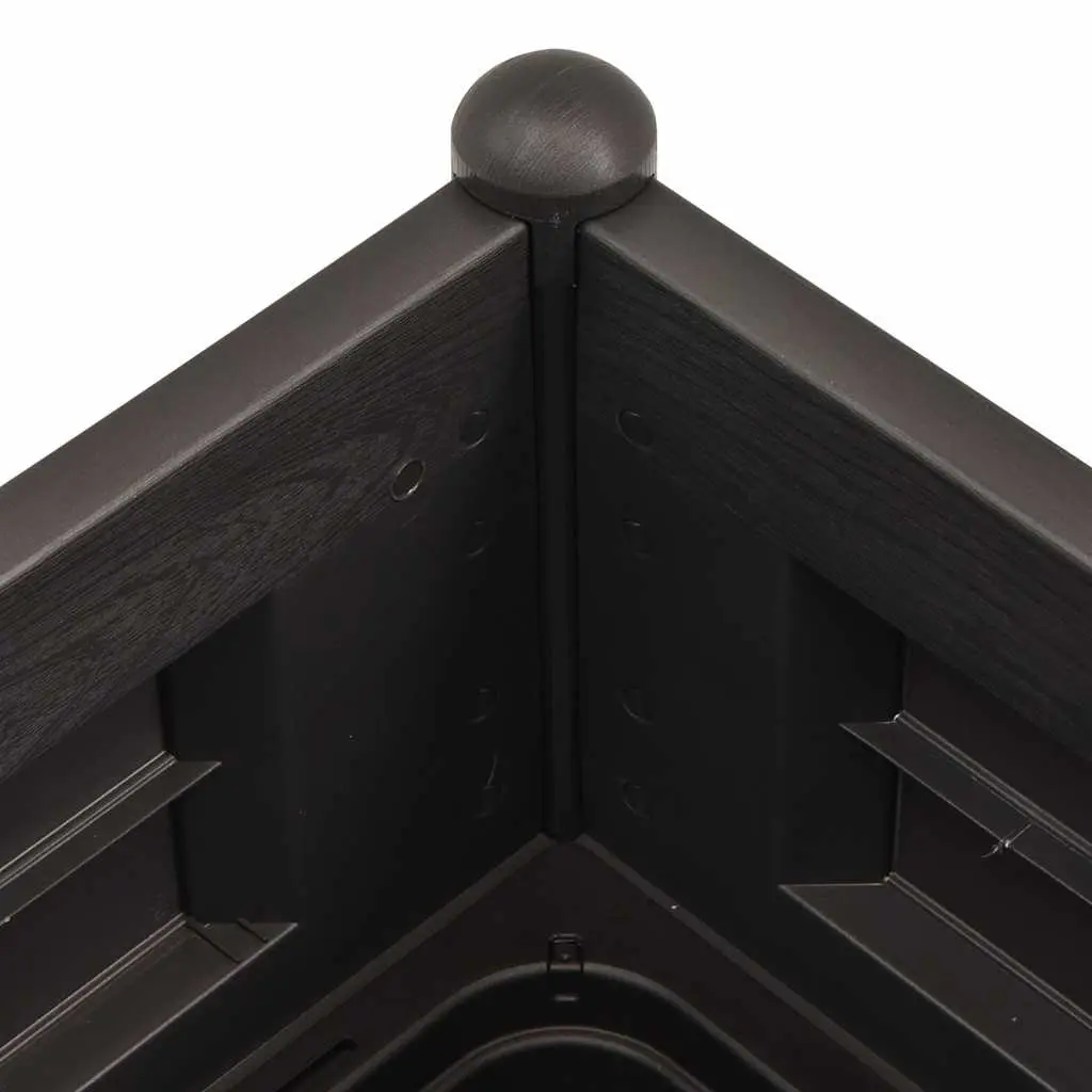 Raised Garden Bed Planter Anthracite 100x43x35cm Deep Wide Construction UV Weather Frost Resistant