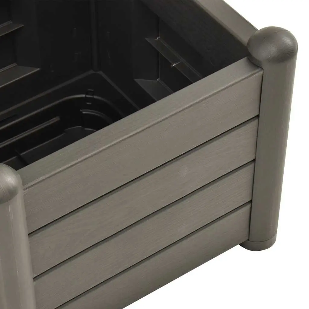 Garden Planter Anthracite 43 x 43 x 142 cm Integrated Trellis for Climbing Plants Support