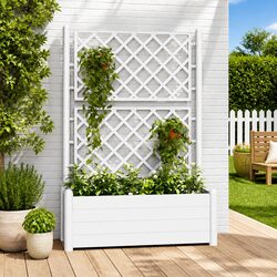 Garden Planter with Trellis Support
