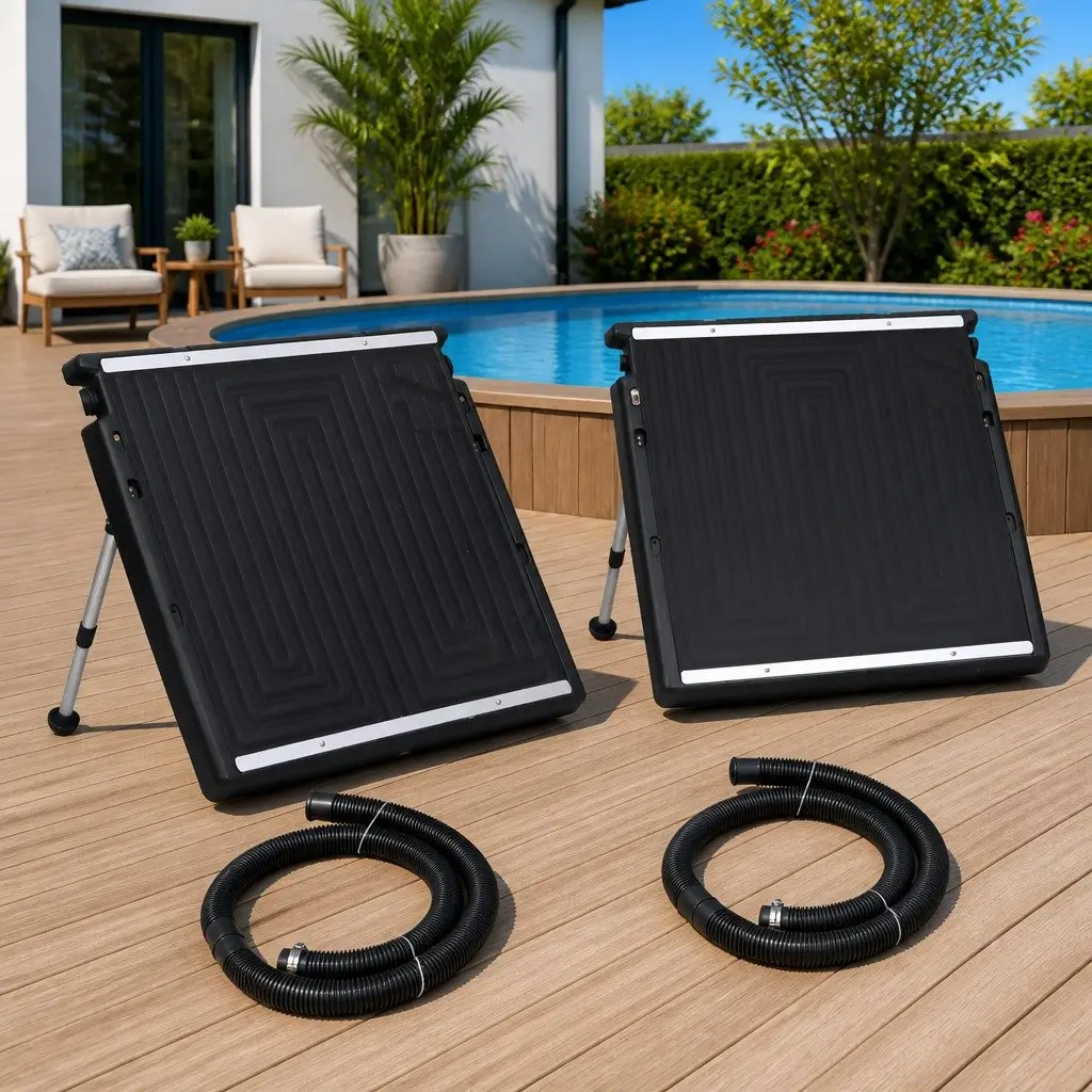 Solar Pool Heating Panel Black 150x75cm Double Above Ground Heater System
