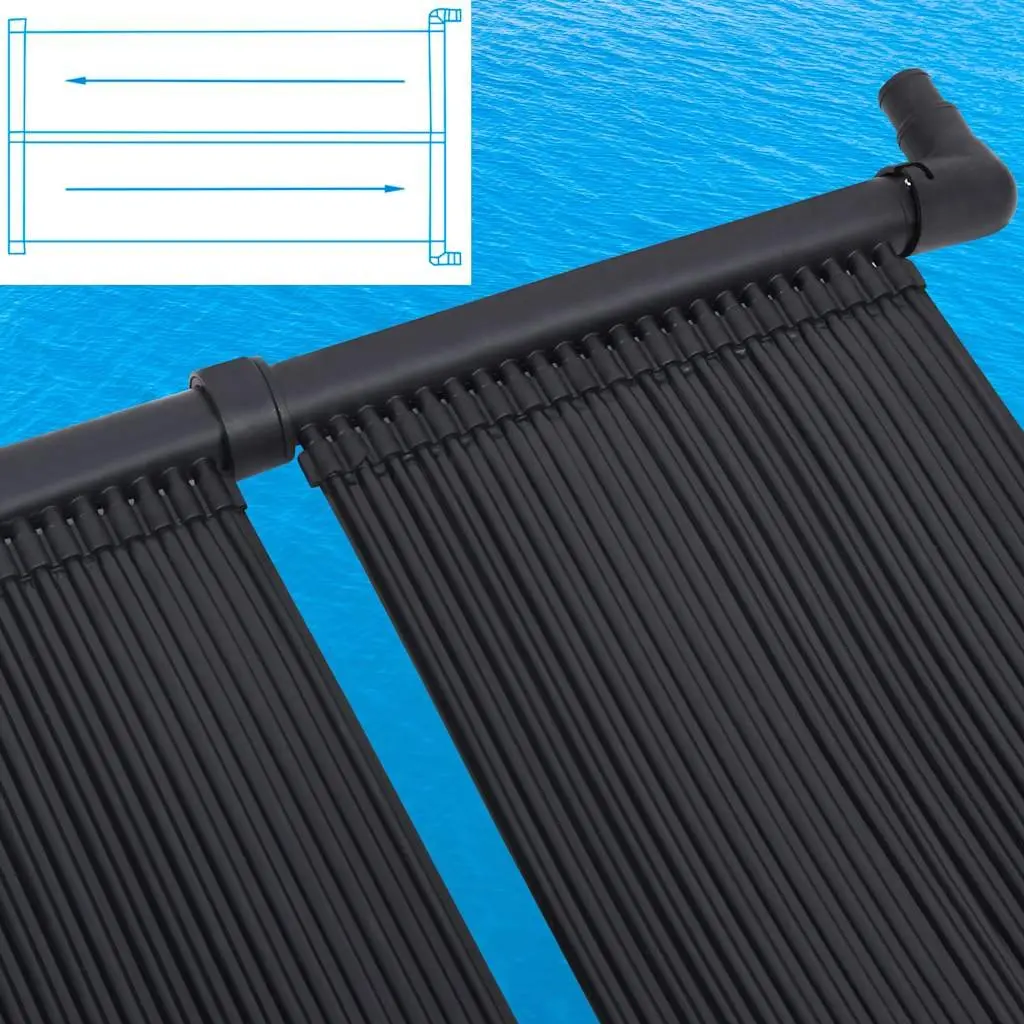 Solar Pool Heater Panel Black 80x310cm Ground Roof Mounted Water Warmer Heating System