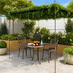 Garden Pergola Outdoor Structure Lean-to Arbour Trellis for Climbing Plants