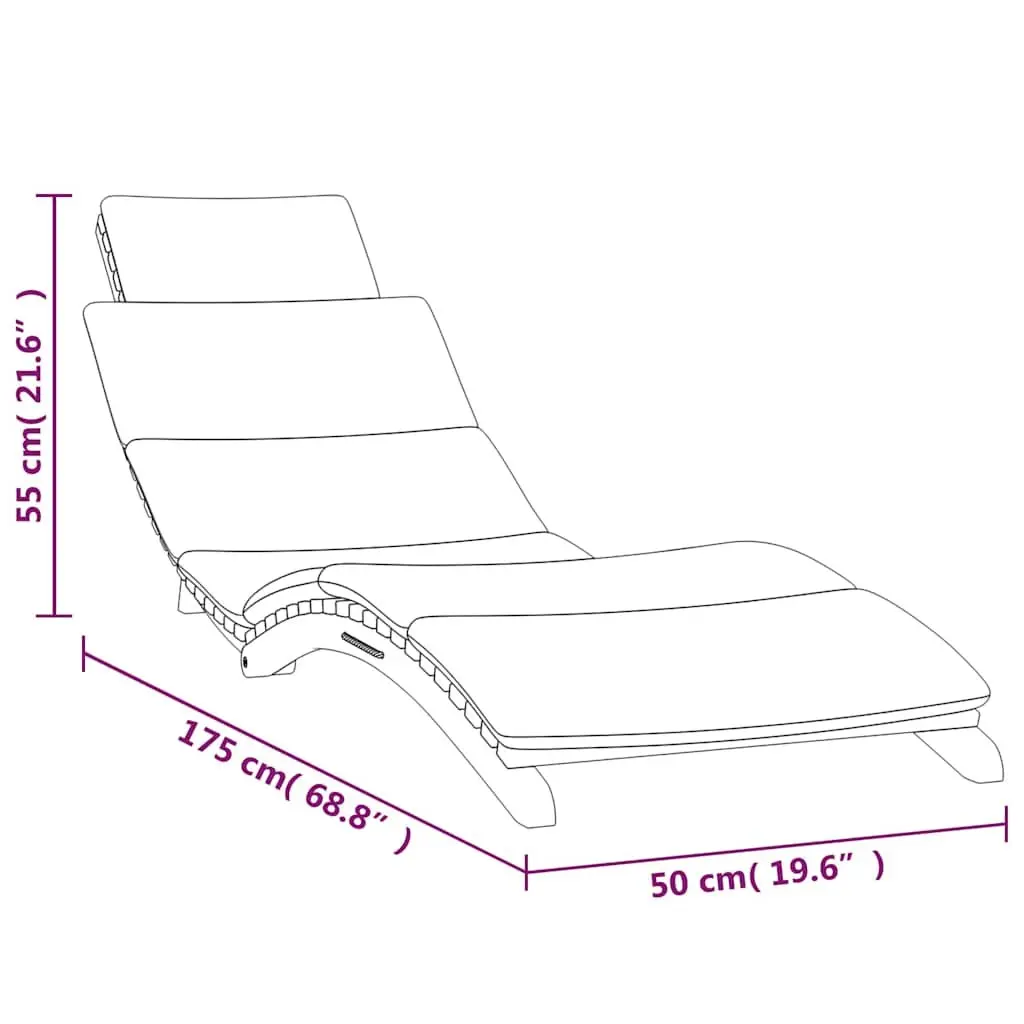 Sun Loungers White 2 pcs Solid Teak Wood Outdoor Garden Patio Folding Adjustable Backrest