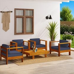 5 Piece Garden Lounge Set: Quality Outdoor Furniture