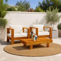 Concise and Stylish 3 Piece Garden Lounge Set