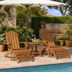 Adirondack Chairs with Footrests