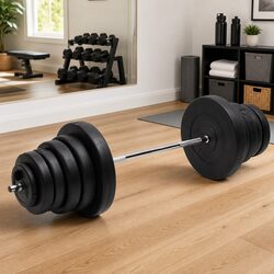 Compact 90 kg Barbell Set for Home Weightlifting