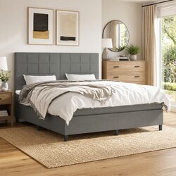 Queen Size Box Spring Bed with Integrated Mattress