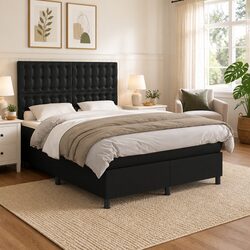 Double Box Spring Bed with Pocket Spring Mattress - Perfect for Any Bedroom