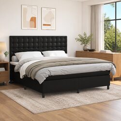 Queen Size Faux Leather Bed with Pocket Springs