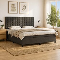 Queen Size Box Spring Bed with Stylish Design