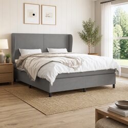 Queen Size Box Spring Bed with Pocket Mattress