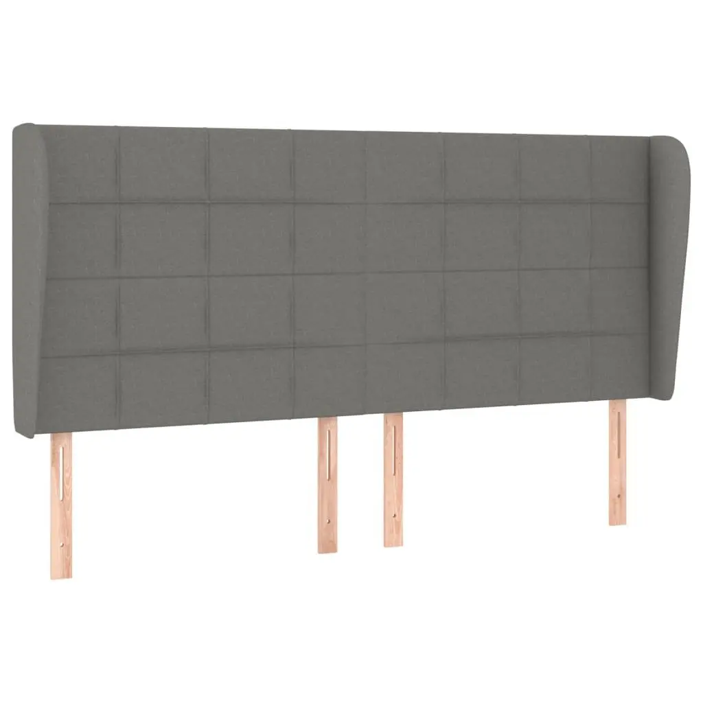Box Spring Bed Dark Grey Queen Size Pocket Spring Mattress with Adjustable Headboard