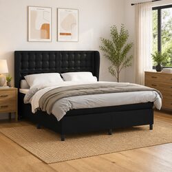 Queen Box Spring Bed with Integrated Mattress