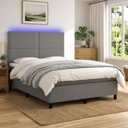 Box Spring Bed with LED Features and Comfort