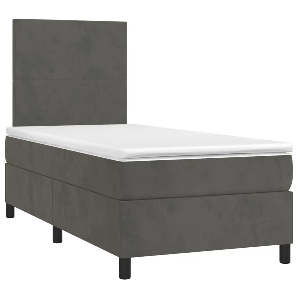 King Single Box Spring Bed with LED Strip Lights