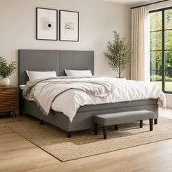 Queen Size Box Spring Bed with Pocket Springs