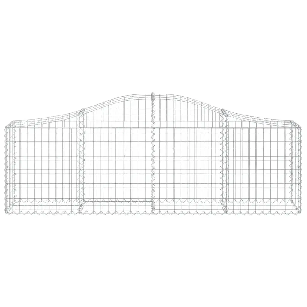 Arched Gabion Baskets Silver 3 Piece Durable Garden Decorative Barriers