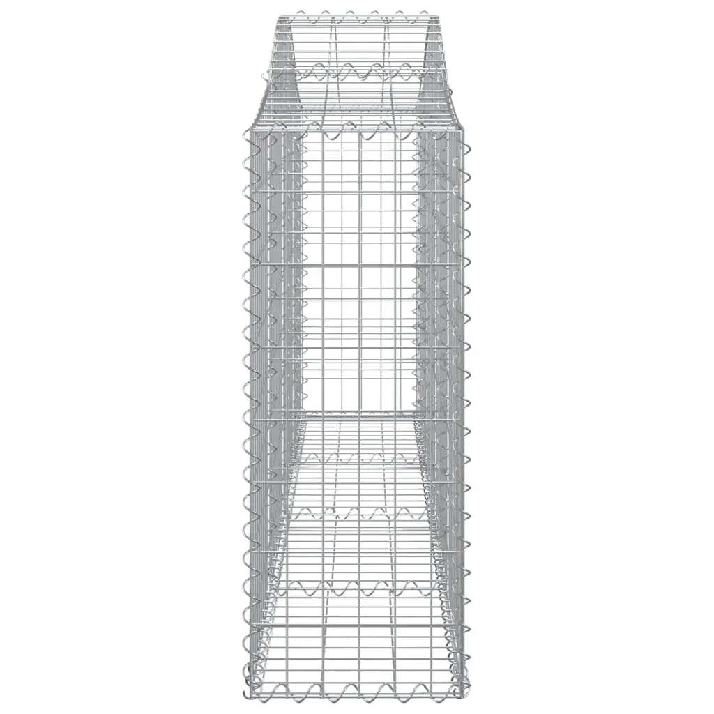 Arched Gabion Baskets Silver 6 Piece Garden Barrier Decorative Outdoor Retaining Wall