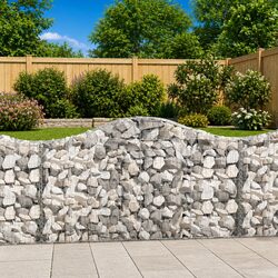 Arched Gabion Baskets 4 Pack Garden Barrier Decorative Retaining Wall Outdoor