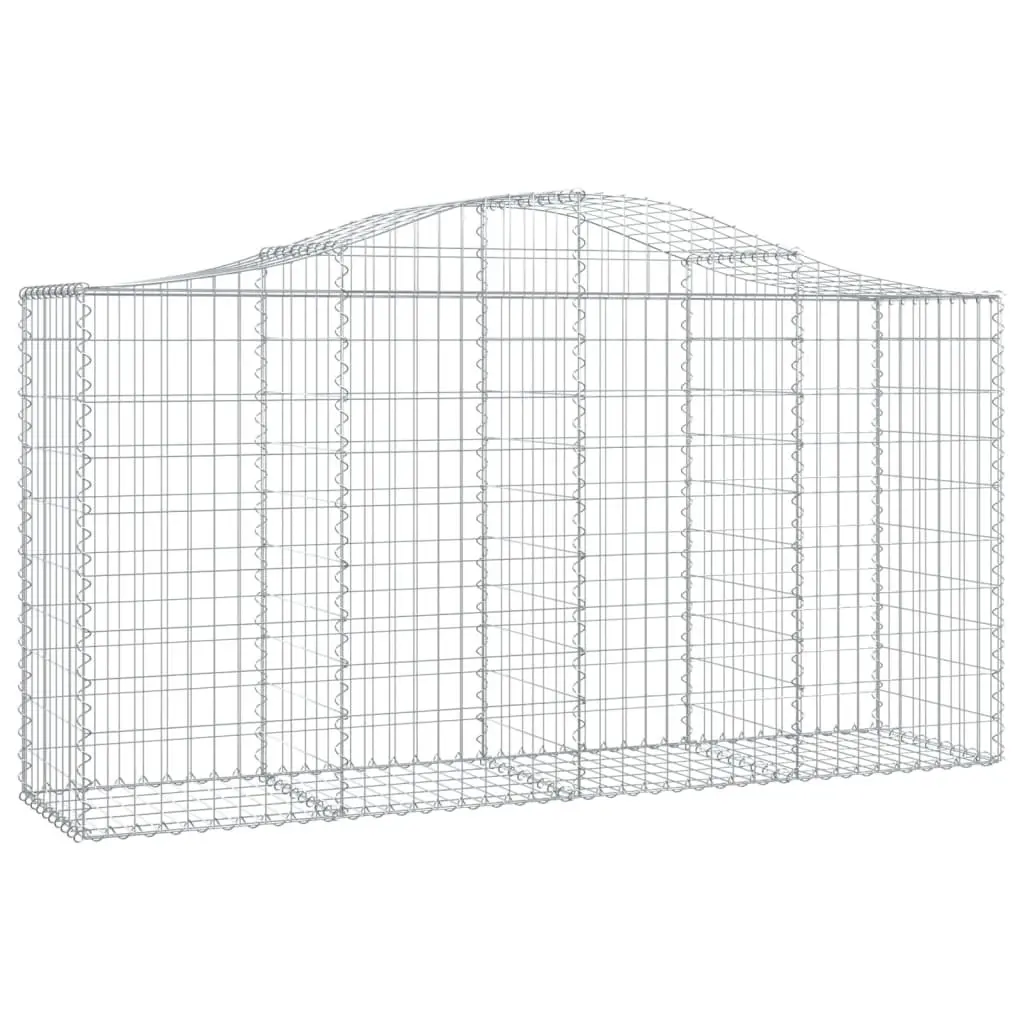Arched Gabion Baskets 5 pcs Garden Barrier Retaining Wall Decorative Outdoor