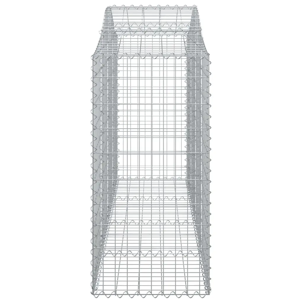 Arched Gabion Baskets Silver 11 Piece Garden Retaining Wall Decorative Barrier Outdoor