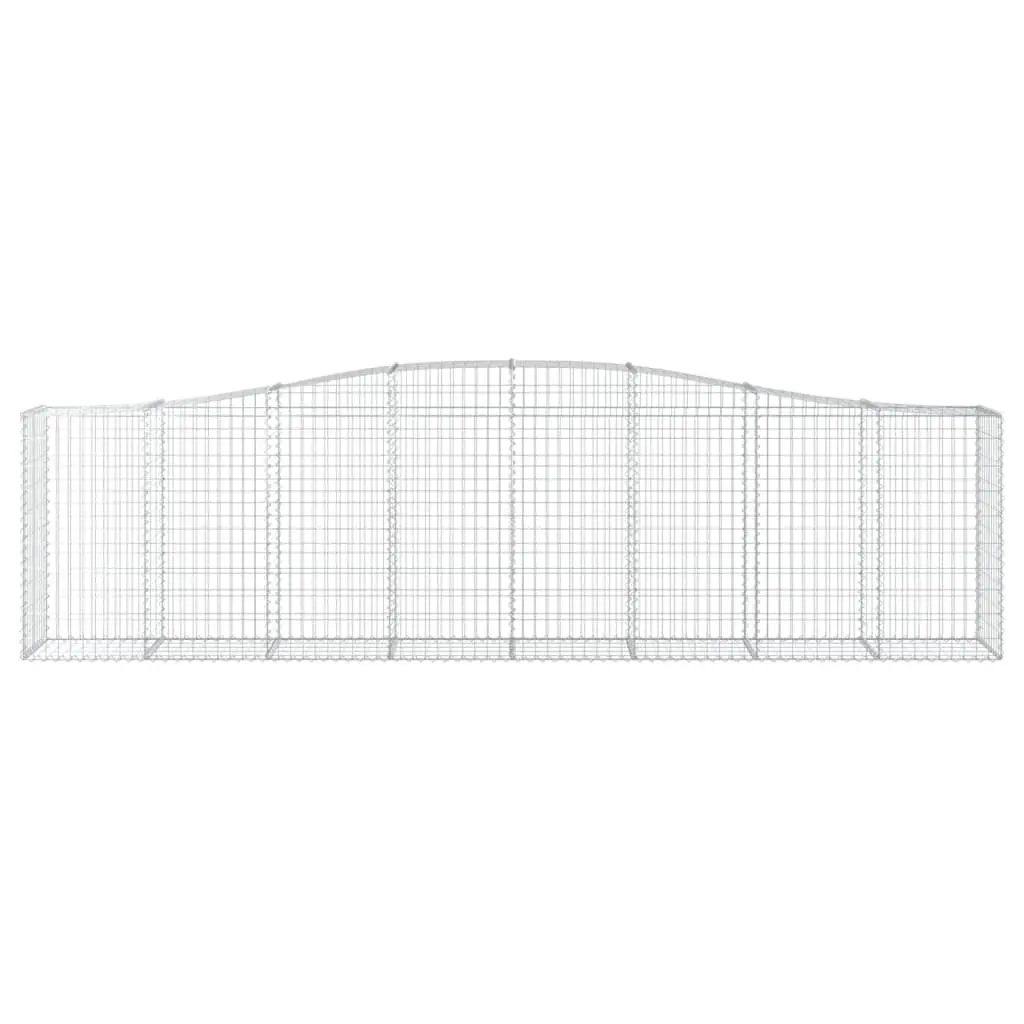 Arched Gabion Baskets Silver 400x50x100120 cm Durable Corrosion Resistant Garden Retaining Wall Barrier