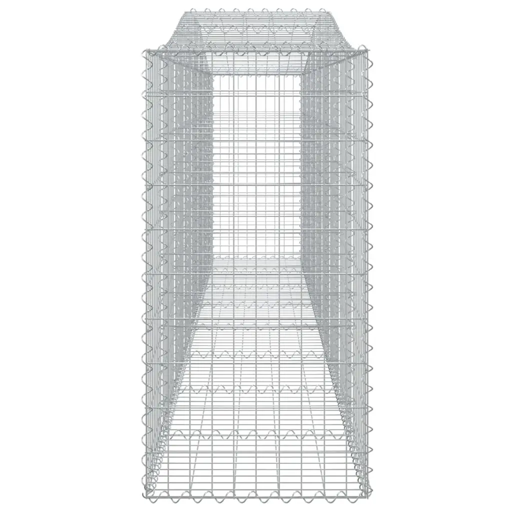 Arched Gabion Baskets Silver 400x50x100120 cm Durable Corrosion Resistant Garden Retaining Wall Barrier