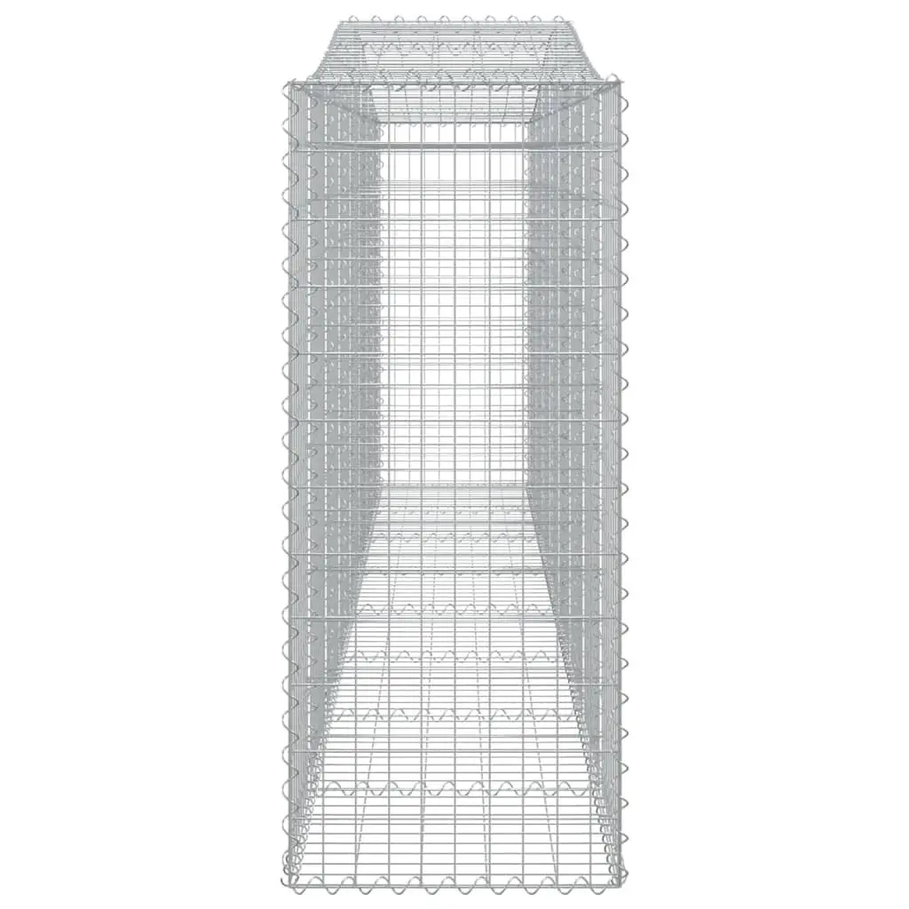 Arched Gabion Baskets Silver 3 pcs Garden Barrier Retaining Wall Decorative Outdoor