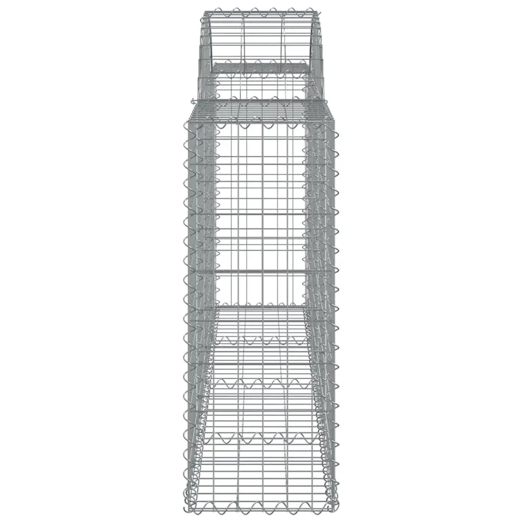 Arched Gabion Baskets 6 pcs 200x30x80/100 cm Garden Barrier Retaining Wall