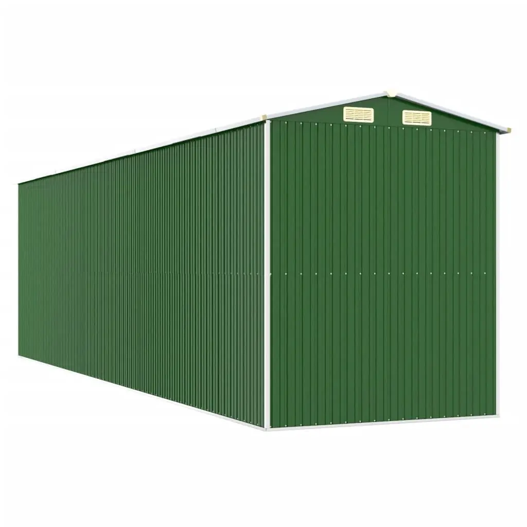 Garden Shed Storage Tool House Outdoor Galvanised Steel Green Large Spacious