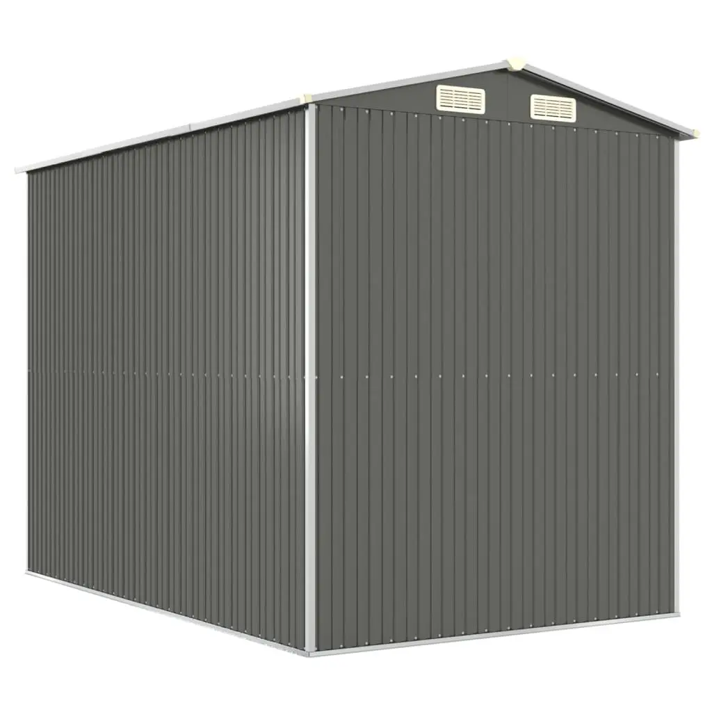 Garden Shed Light Grey Galvanised Steel Outdoor Storage Tool Equipment House