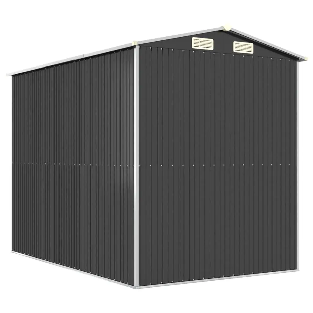 Garden Shed Anthracite 192x274x223cm Galvanised Steel Outdoor Storage Tool House