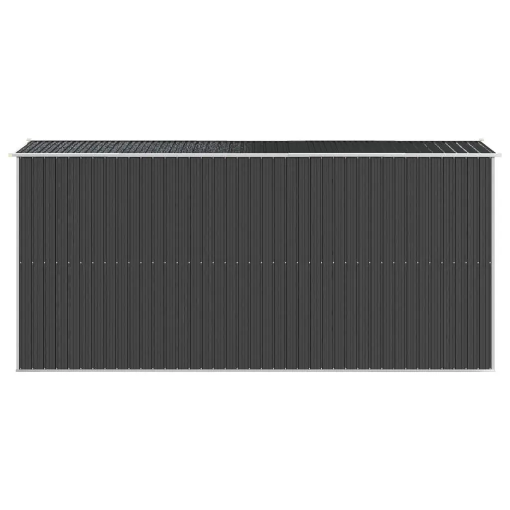 Garden Shed Anthracite Galvanised Steel Outdoor Storage Tool House Spacious Interior Sliding Gate