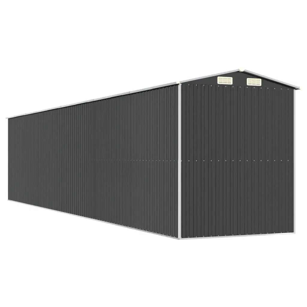 Garden Shed Anthracite 192x938x223 cm Galvanised Steel Durable Outdoor Storage