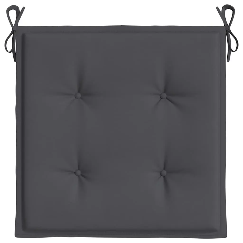 Garden Chair Cushions Anthracite 40 x 40 cm Water-Resistant Foam Fibre Filling 6 Piece