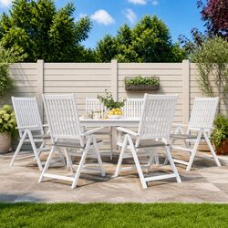 Durable Outdoor Chair Cushions, Set of 6 in Grey